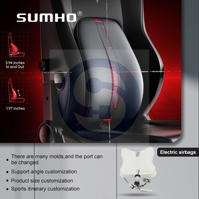 Assento de carro duplo airbag fun&ccedil;&atilde;o de apoio lombar sof&aacute; airbag el&eacute;trico apoio lombar